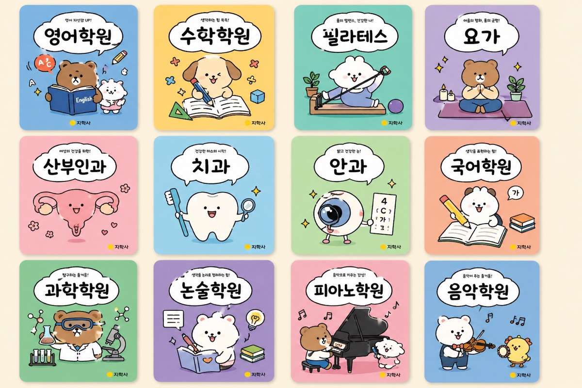 교육한 업종: 영어학원, 수학학원, 필라테스, 요가 등
